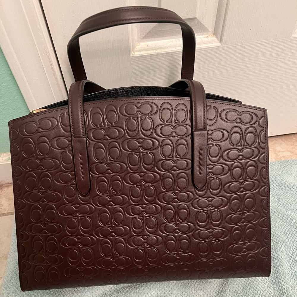 Coach purse. Leather. Oxblood. Brand new